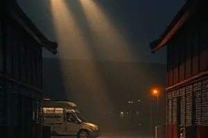 晚风电台剧集预告封面，夜间广播室与麦克风