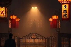 渡口无风剧集预告封面，江面渡船与清晨薄雾